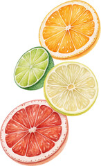 Fototapeta premium lemon and lime