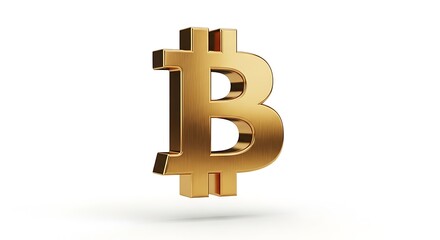 Golden Bitcoin Symbol Cryptocurrency Digital Currency Finance