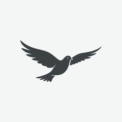 Download a sleek, stylized dark gray bird silhouette – perfect for logos, tattoos, wall art, and design projects. Clean, modern, and minimalist vector graphic.