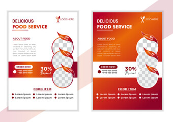Creative, modern and professional restaurant food flyer a4 poster template layout design.Modern restaurant food flyer template design, brochure design template	