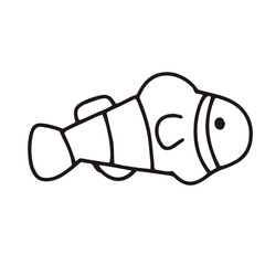 Handrawing underwater habit isolated on white background. Big set with cute sea animals, shells, corals, seaweed. Kawaii sea life character elements. Cartoon coloringbook or coloring page.