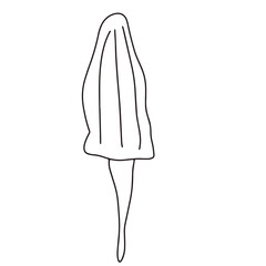 Handrawing underwater habit isolated on white background. Big set with cute sea animals, shells, corals, seaweed. Kawaii sea life character elements. Cartoon coloringbook or coloring page.