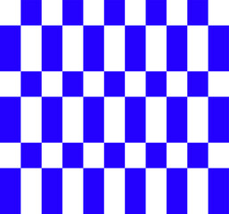 Checkerboard pattern consisting of alternating blue and white squares.
