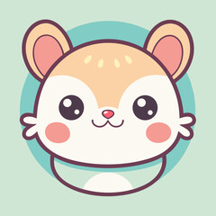 Cute Kawaii Animal Icon Vector