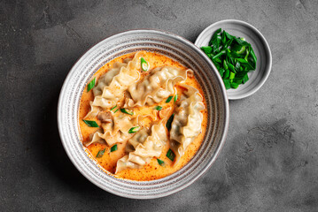 Thai Coconut Curry Dumpling Soup