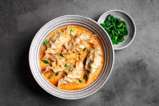 Thai Coconut Curry Dumpling Soup
