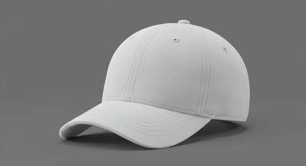 3D Voxel Cap White Fashionable Style Baseball Hat Geometric Render