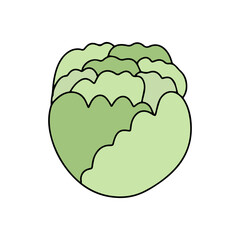 Outline vegetables isolated on white background. broccoli, carrot, tomato,cabbage. icon or sign vegetables. coloring book for kids