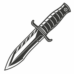 hunting knife isolated on white