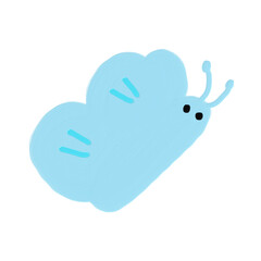 blue bird with heart