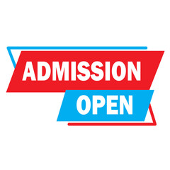 Admission open iconic label vector 