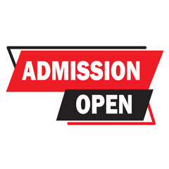 Admission open iconic label vector