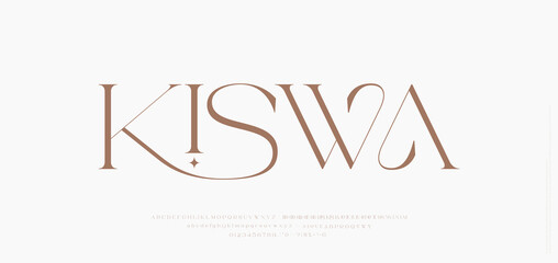 Minimal Modern and Luxury Font. Elegant font alphabet logo. Typography Beauty fashion luxury classic letters serif fonts decorative wedding vintage retro logos. vector illustration
