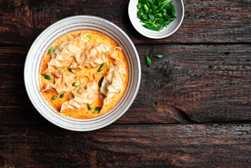 Thai Coconut Curry Dumpling Soup