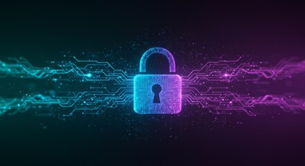 Abstract Background Digital Security Lock Data Protection Cyber Technology