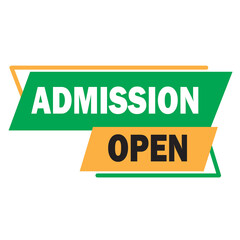 Admission open iconic label vector