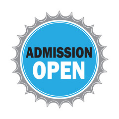 Admission open iconic label