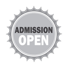 Admission open iconic label