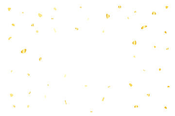 Gold Confetti Explosion on White Background for Festive Celebrations. Vector Illustration