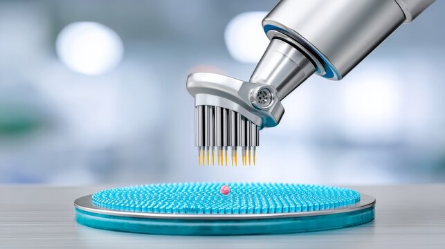 Robotic precision in mems sensor arrays development laboratory environment high-tech content macro viewpoint