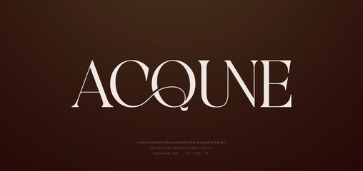 Modern and Elegant Font. Beauty & Luxury font alphabet logo. Typography beautiful fashion elegant classic letters serif fonts decorative wedding vintage retro logos. vector illustration
