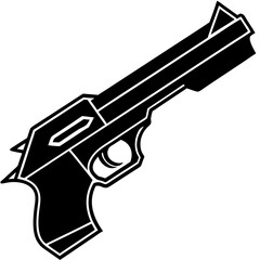 vector illustration of a pistol