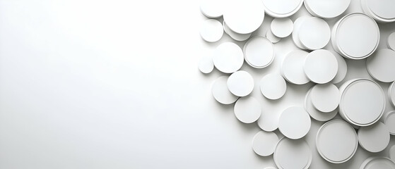 Abstract Geometric White Circles Pattern