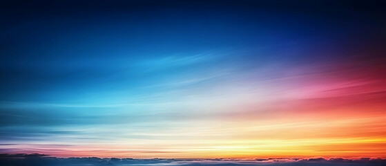 Colorful Sunset Sky with Multi-Colored Clouds