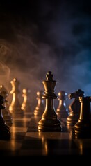 Chess Board Game with King Strategy Competition and Challenge