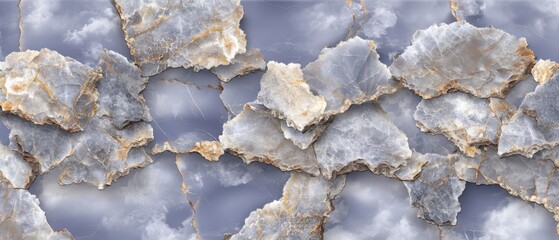 Elegant Marble Background : Icy blue marble with subtle white swirls, ethereal quality, cool tones creating tranquility, modern elegance
