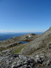 mountain landscape with blue sky