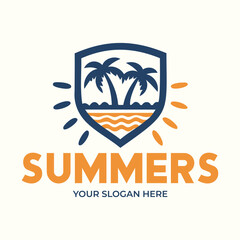 Palms and Shield Summer Badge