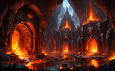 Lava Forge in the Mountains