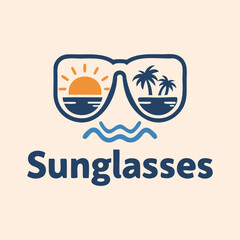 Sunglasses with Palm View Logo