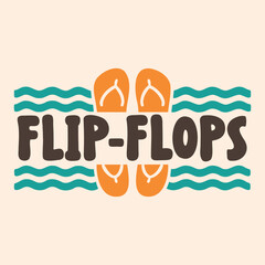 Flip-Flops with Waves Logo