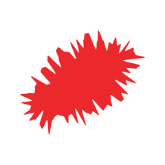Red Spiky Abstract Shape Vector