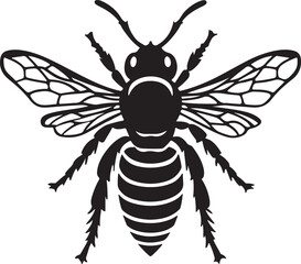 Bee silhouette vector illustration isolated design