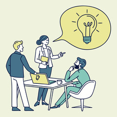 Office Teamwork meeting and discussion