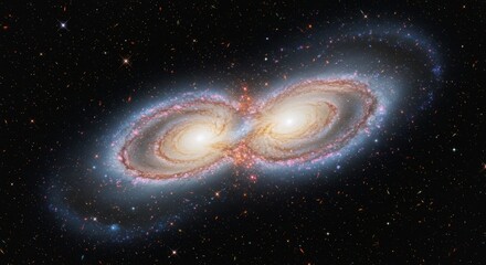 Illustration Arp 273 Galaxy Stars Nebula Cosmic Astronomy Space