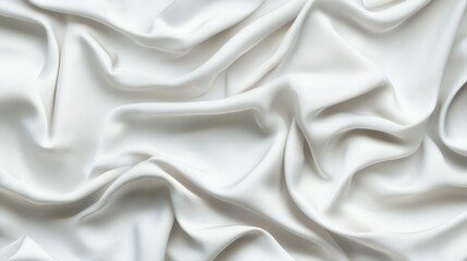 Obraz premium Elegant White Fabric Texture with Soft Drapes and Natural Creases
