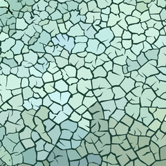 abstract vector mosaic background - light blue and green, consisting of shapes resembling the structure of dry soil, for decorating your background designs in the form of natural abstract patterns
