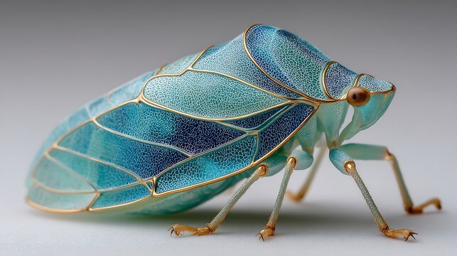 A Stunning Close-Up of a Jewel-toned Treehopper