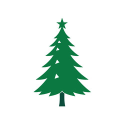 Fototapeta premium christmas tree isolated on white