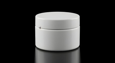 White cosmetic jar container mockup for cream lotion product packaging design template