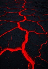 Lava Background Intense Magma Cracks Fiery Heat Texture Surface