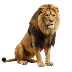 Obraz premium Majestic Male Lion: Wild Cat Portrait, African Wildlife Photography