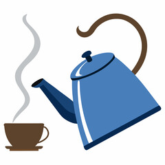 tea kettle vector illustration