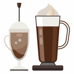 coffee cup with ice cream