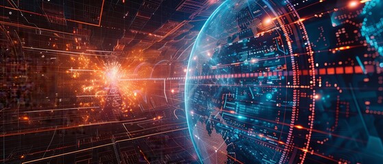 Business intelligence technology and big data analytic mixed media showing concept of futuristic information report using computer software to analyze strategic investment advice for decision making .