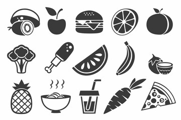 Fototapeta premium food icons set